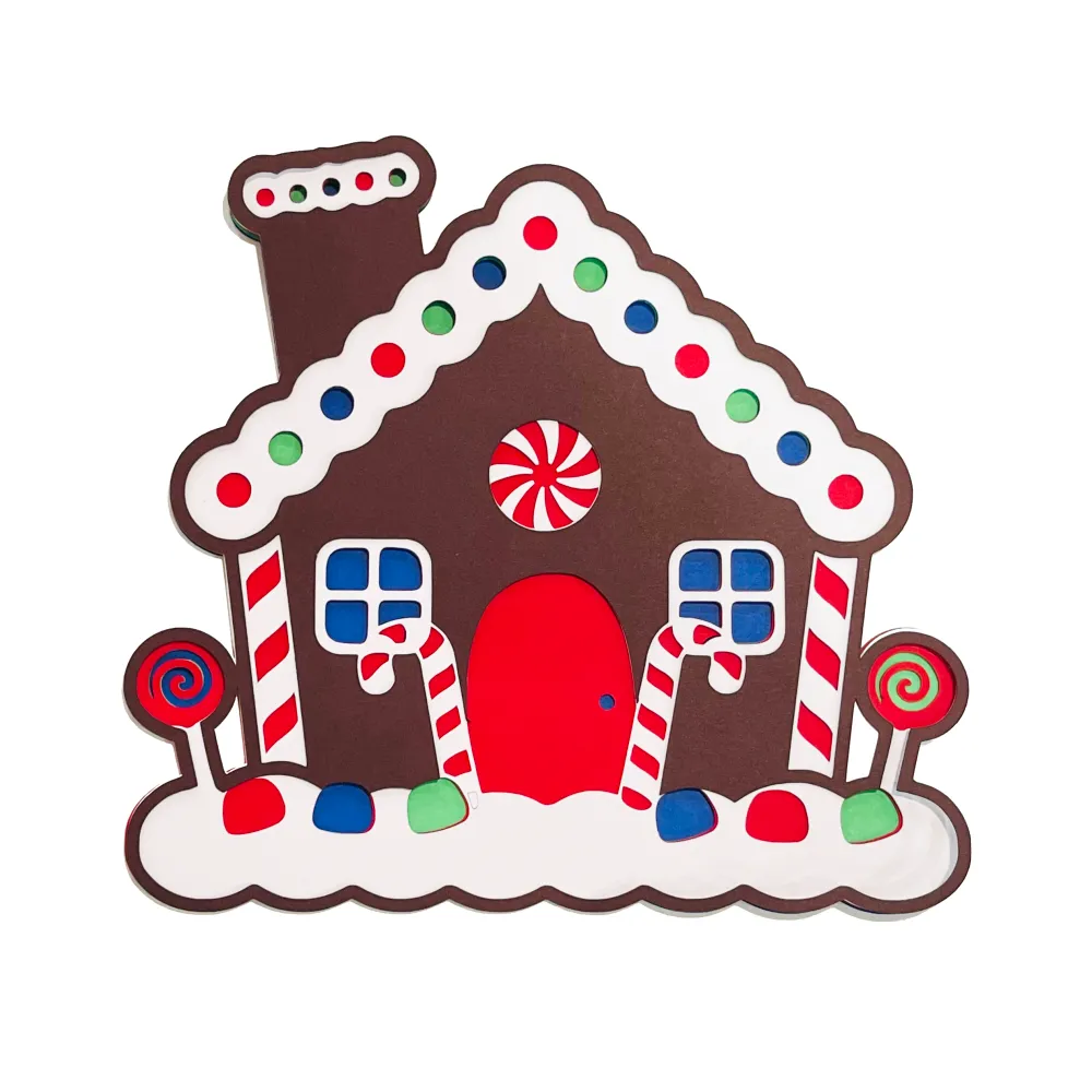 DIY Christmas Gingerbread House Layered Paper Craft DIY art craft activity