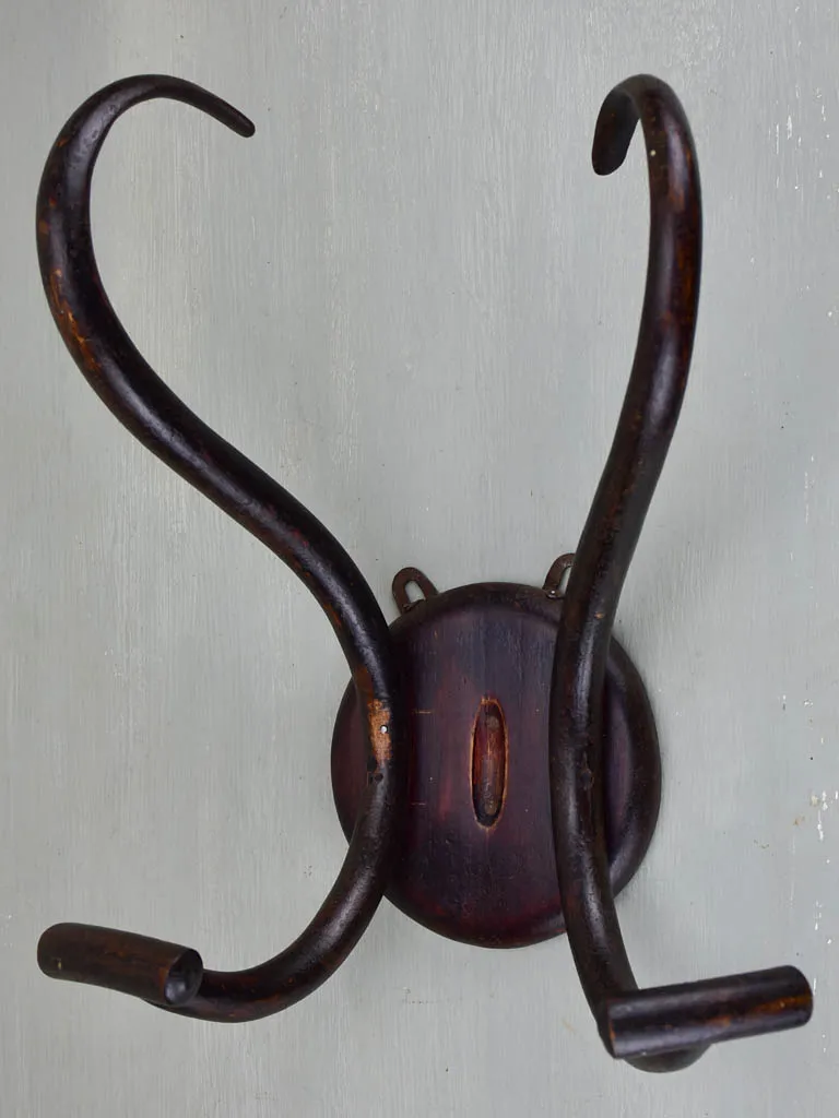 Double coat hook - Antique French Thonet