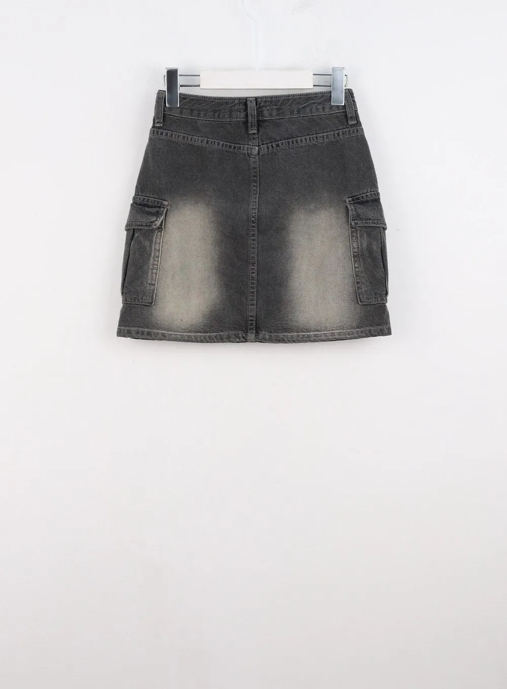 Downtown Pocketed Denim Mini Skirt CO318