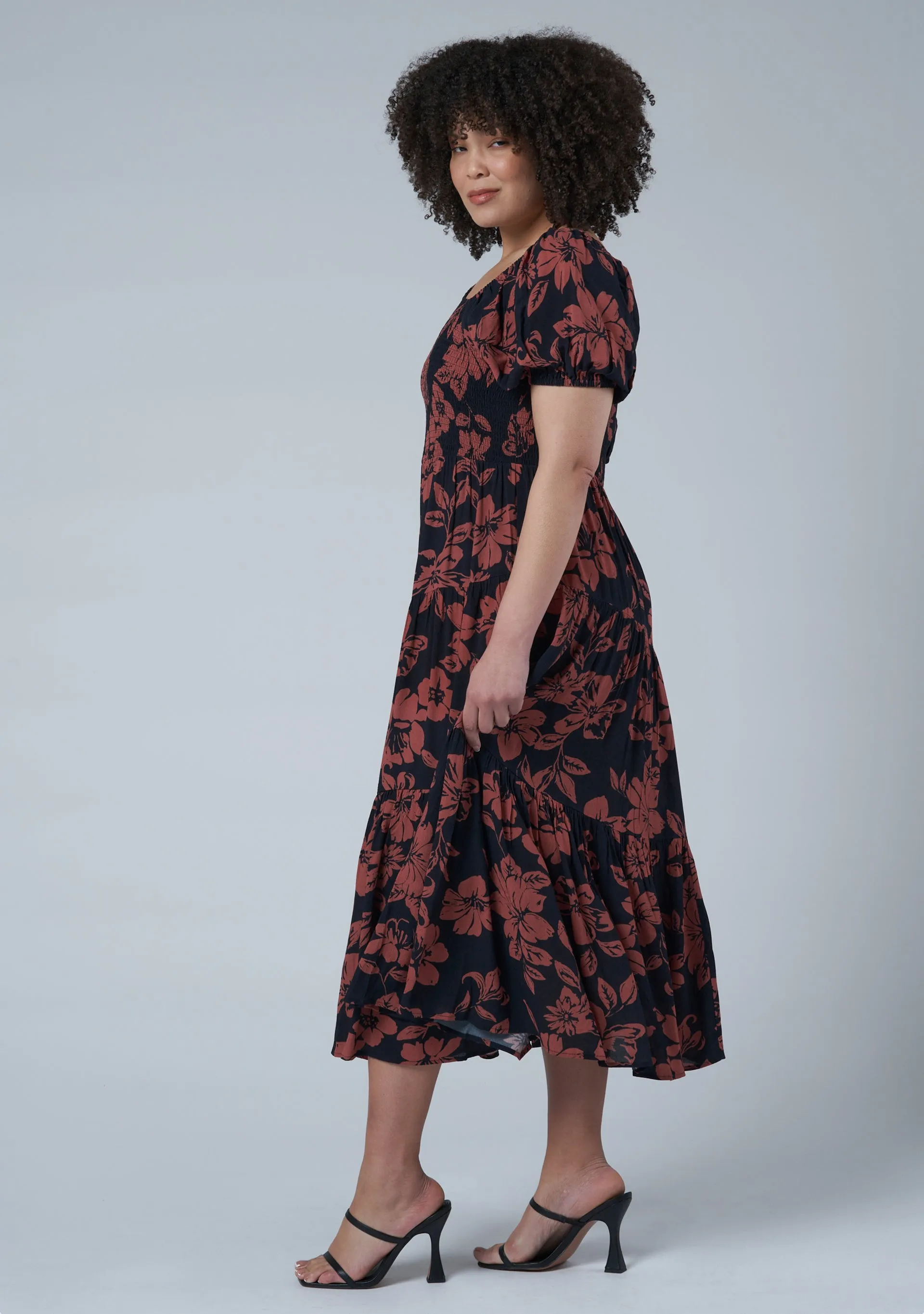 Ella Asymmetric Midi Dress