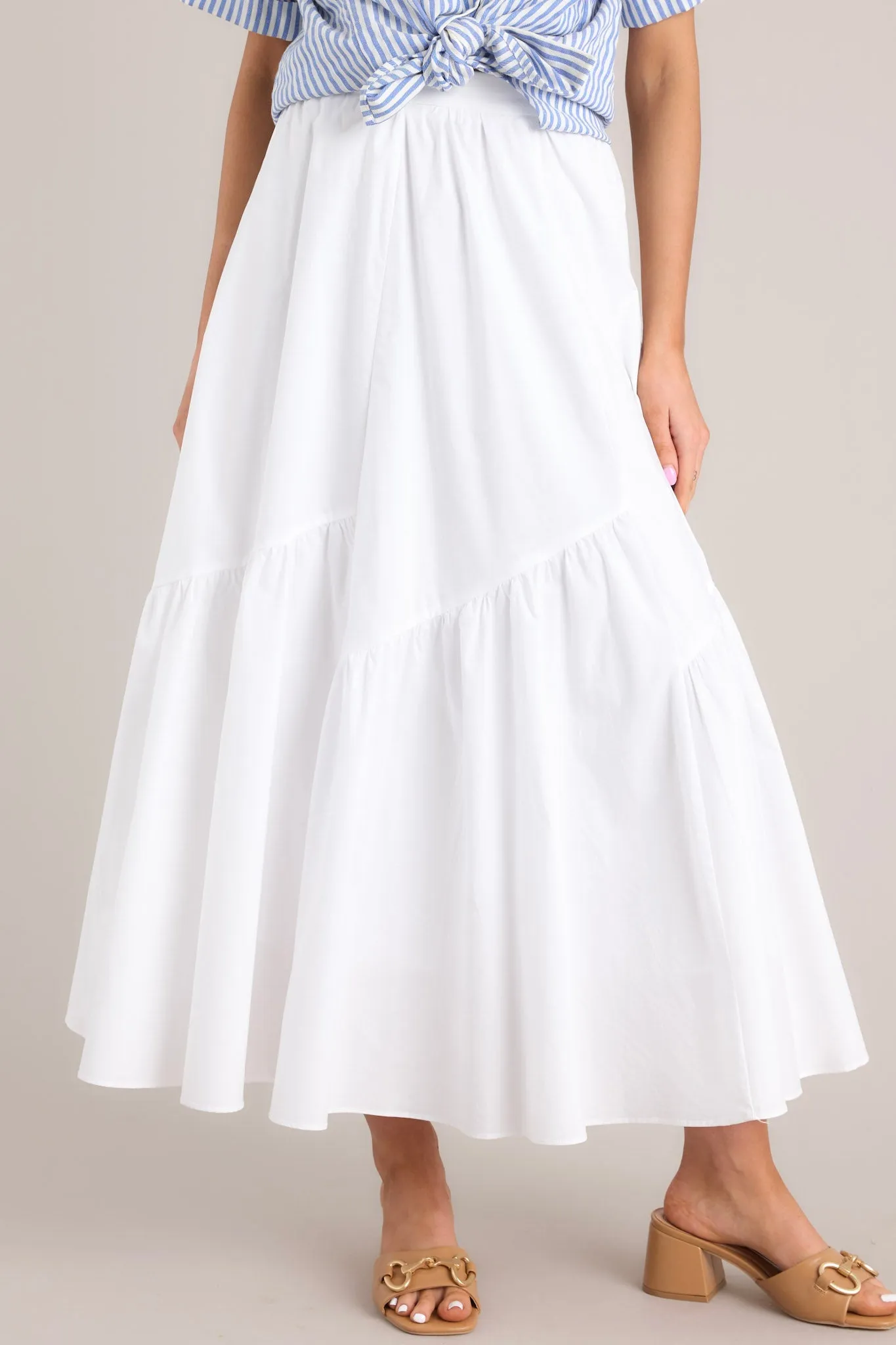 Everyday Magic White Midi Skirt