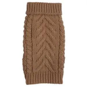 Fabdog | Chunky Turtleneck Dog Jumper - Camel