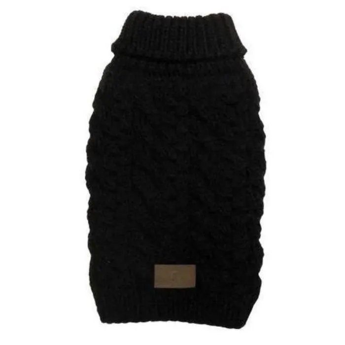 Fabdog | Wool Turtleneck Dog Jumper - Black