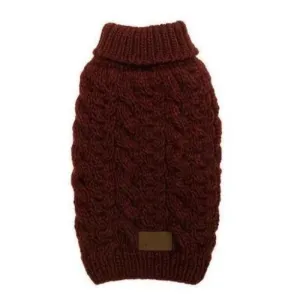 Fabdog | Wool Turtleneck Dog Jumper - Burgundy