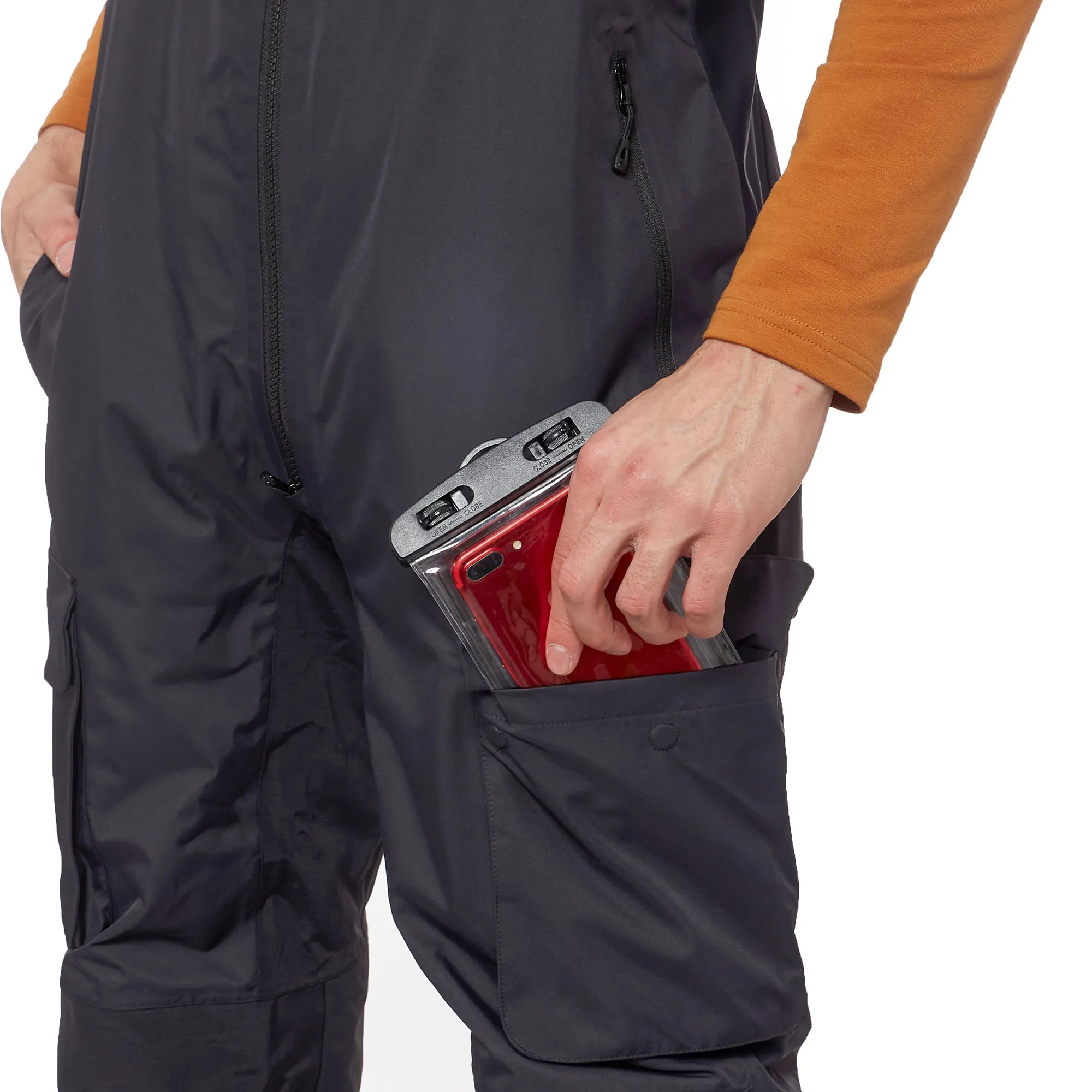 FHM Guard Insulated Winter Fishing Suit 20000 mm Black Jacket Black Pants