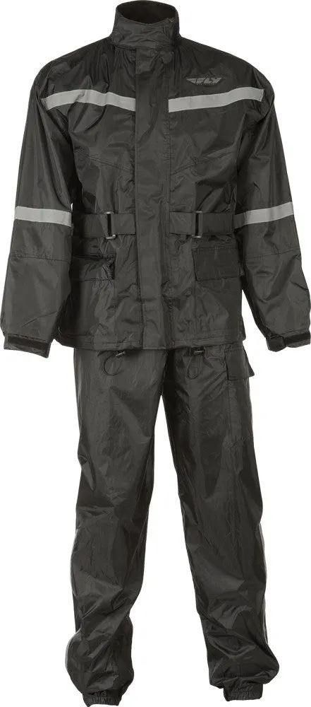 FLY RACING 2-PIECE RAIN SUIT BLACK 3X #6016 478-8010~7