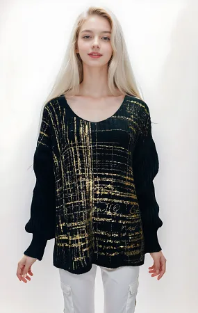 Foil Print Jumper