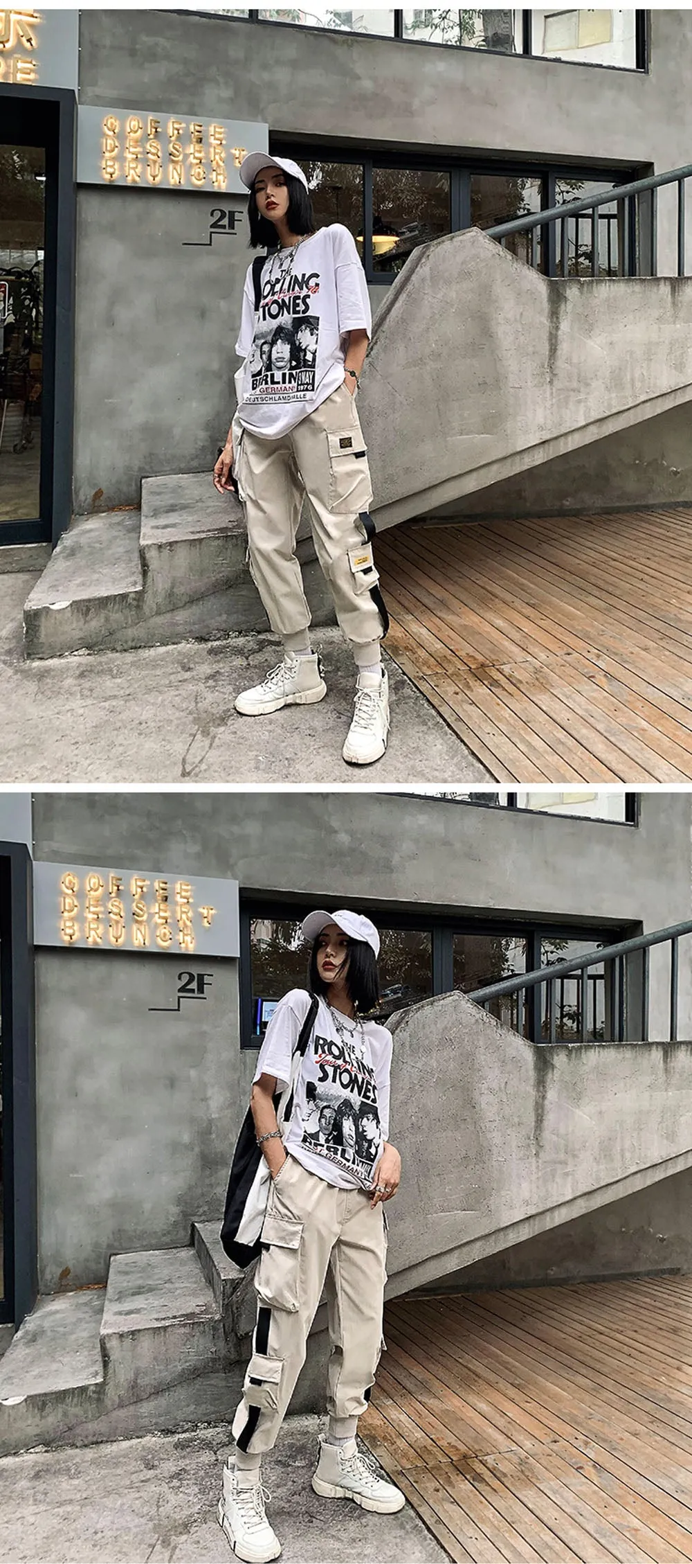 Funki Buys | Pants | Women's Harajuku Streetwear Cargo Pants