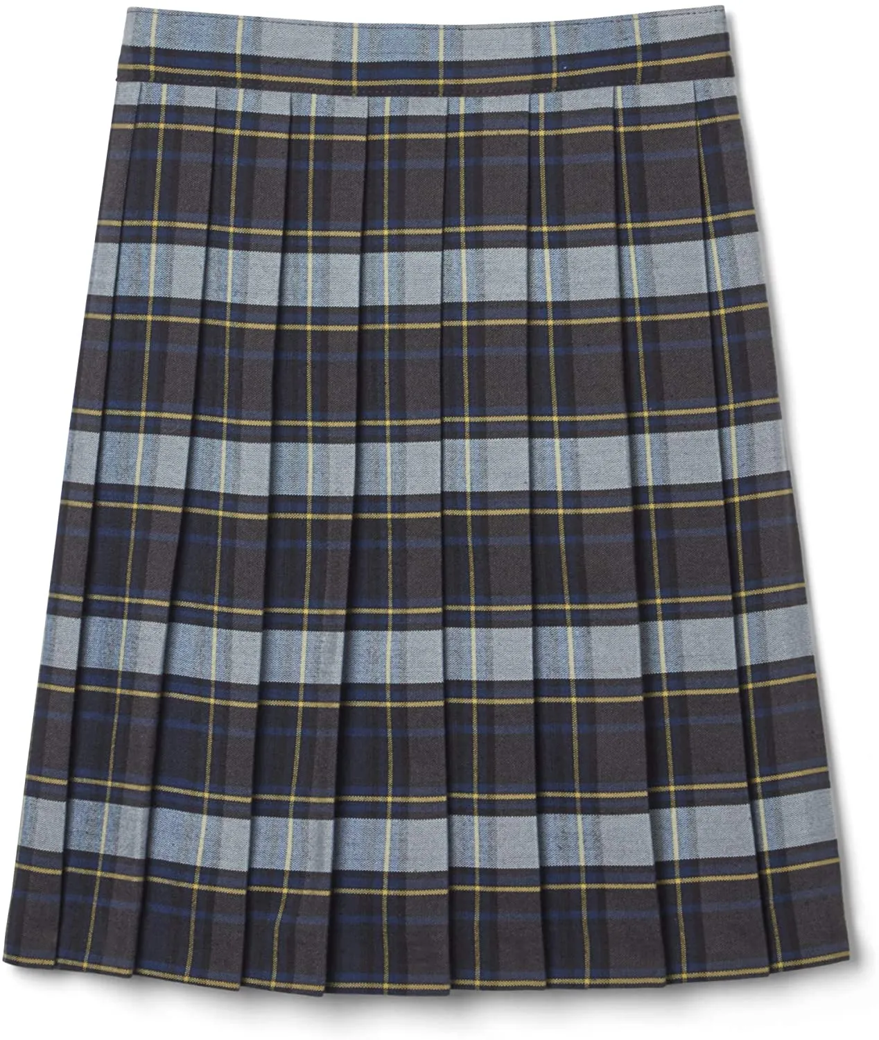 Girls Blue / Gold Plaid Pleated Skirt SV9098-G1 French Toast Uniforms <br> Sizes 16-20