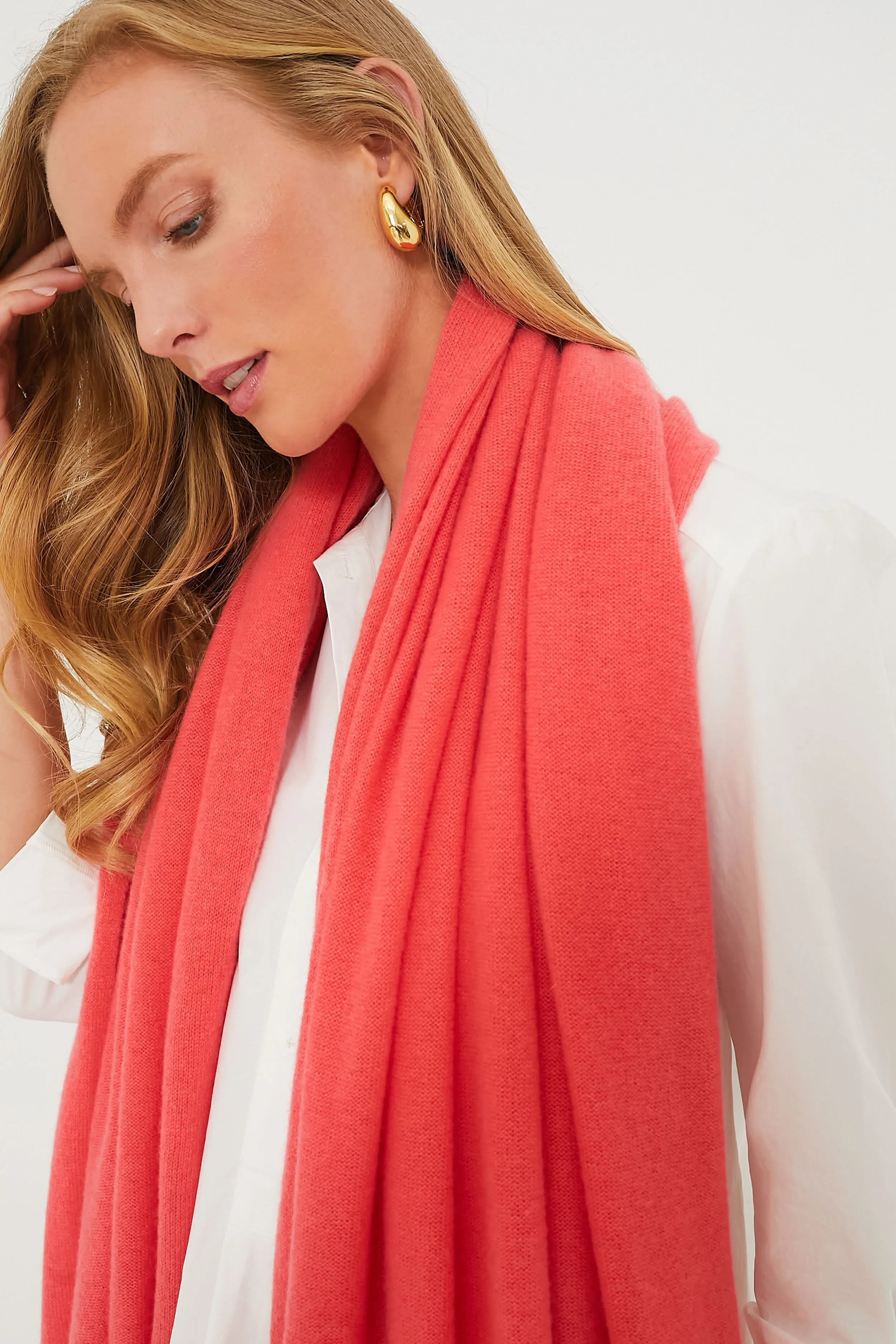 Gladiola Pink Cashmere Blanket Scarf