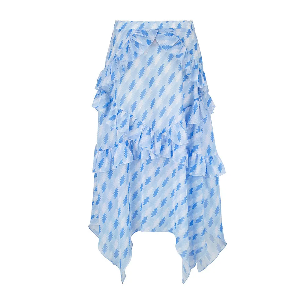 Grateful Dead | Skirt | Ruffle  Allover Bolt in Baby Blue