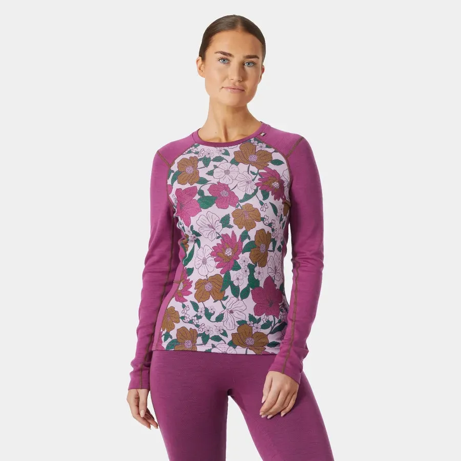 Helly Hansen Lifa Merino Midweight Graphic Crew - Women's