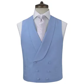 Hudson Blue Grosgrain Silk and Cotton Waistcoat