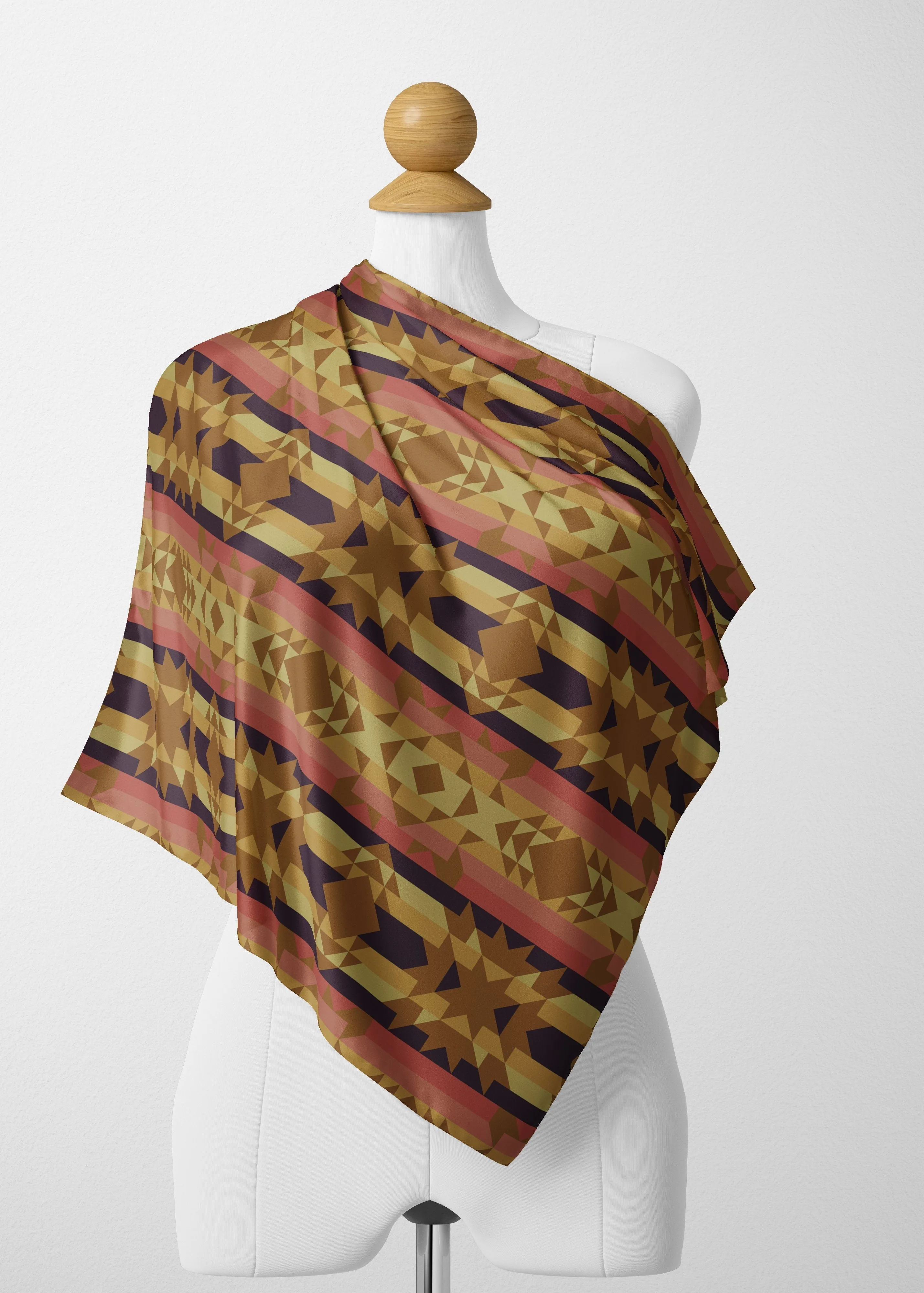 Infinite Sunset Satin Shawl