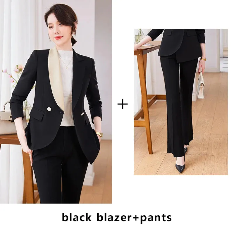 Irregular Classy Blazer Fancy Pantsuit | Dressy Pantsuit |  Modern Blazer Pantsuit | Suit Coat