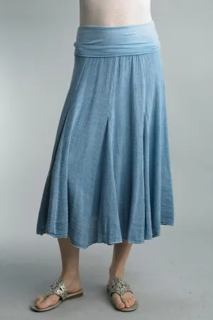 Italian Linen Skirt with Panels