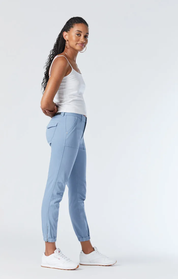 IVY SLIM CARGO PANTS IN MOUNTAIN SPRING TWILL