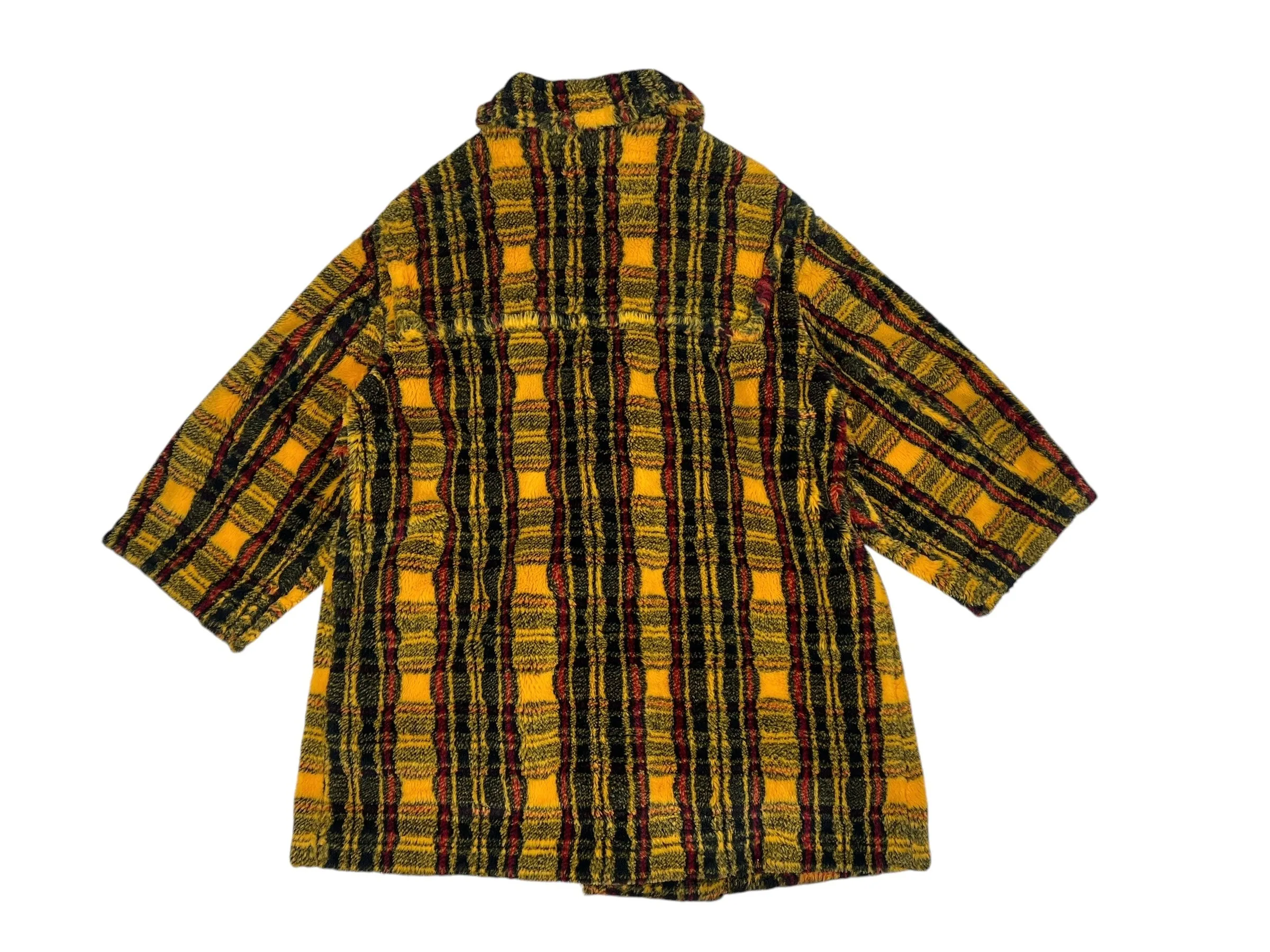 Junior Gaultier F/W 1994 tartan faux fur coat