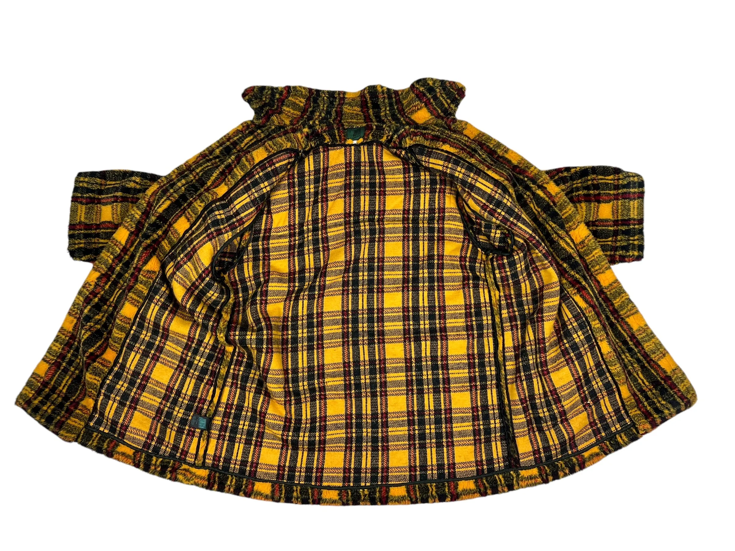 Junior Gaultier F/W 1994 tartan faux fur coat