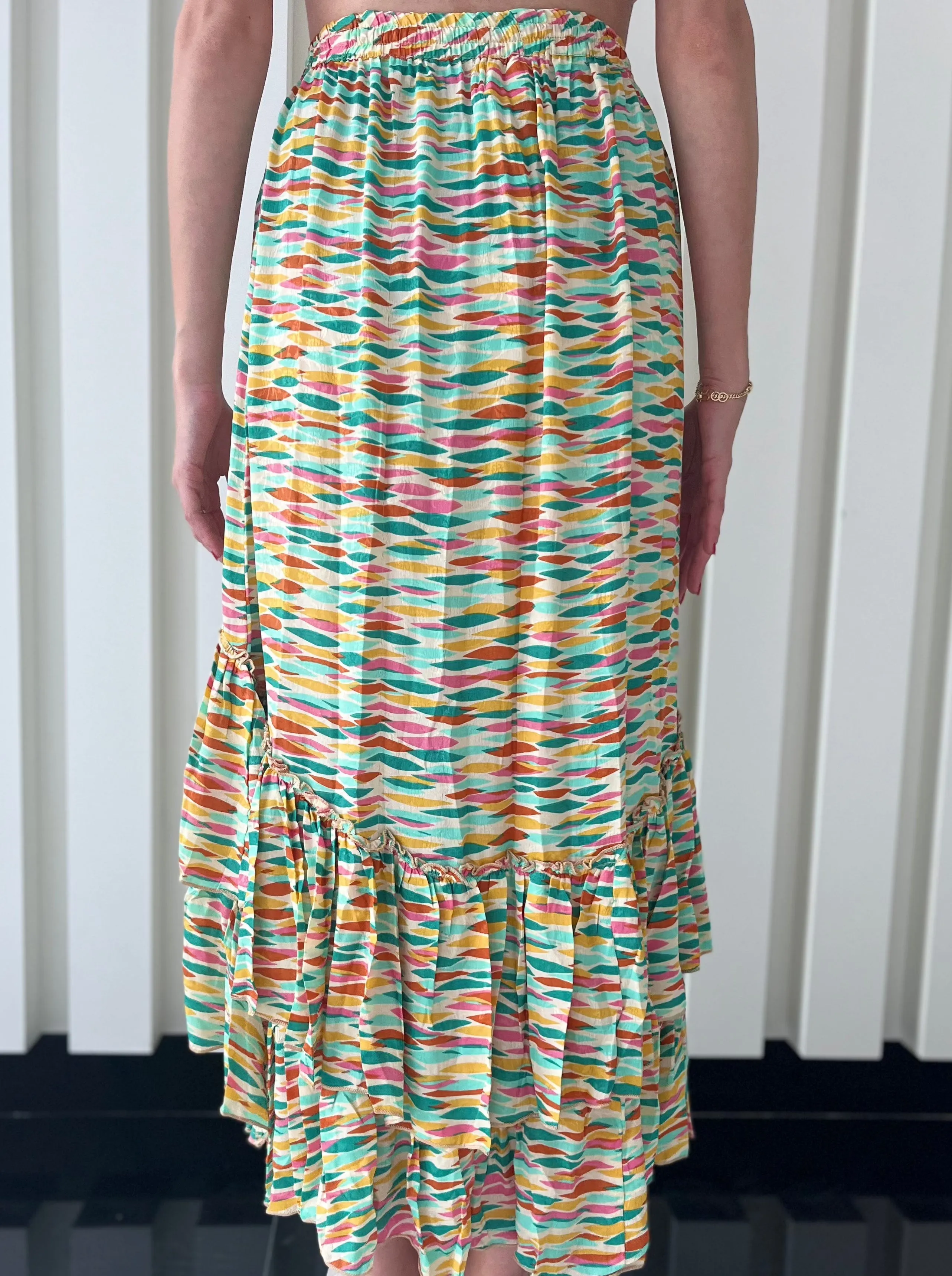 Layered Multi Color Boho Skirt