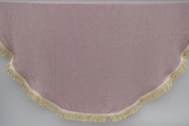 Light Purple 100% Cotton Round Beach Towel