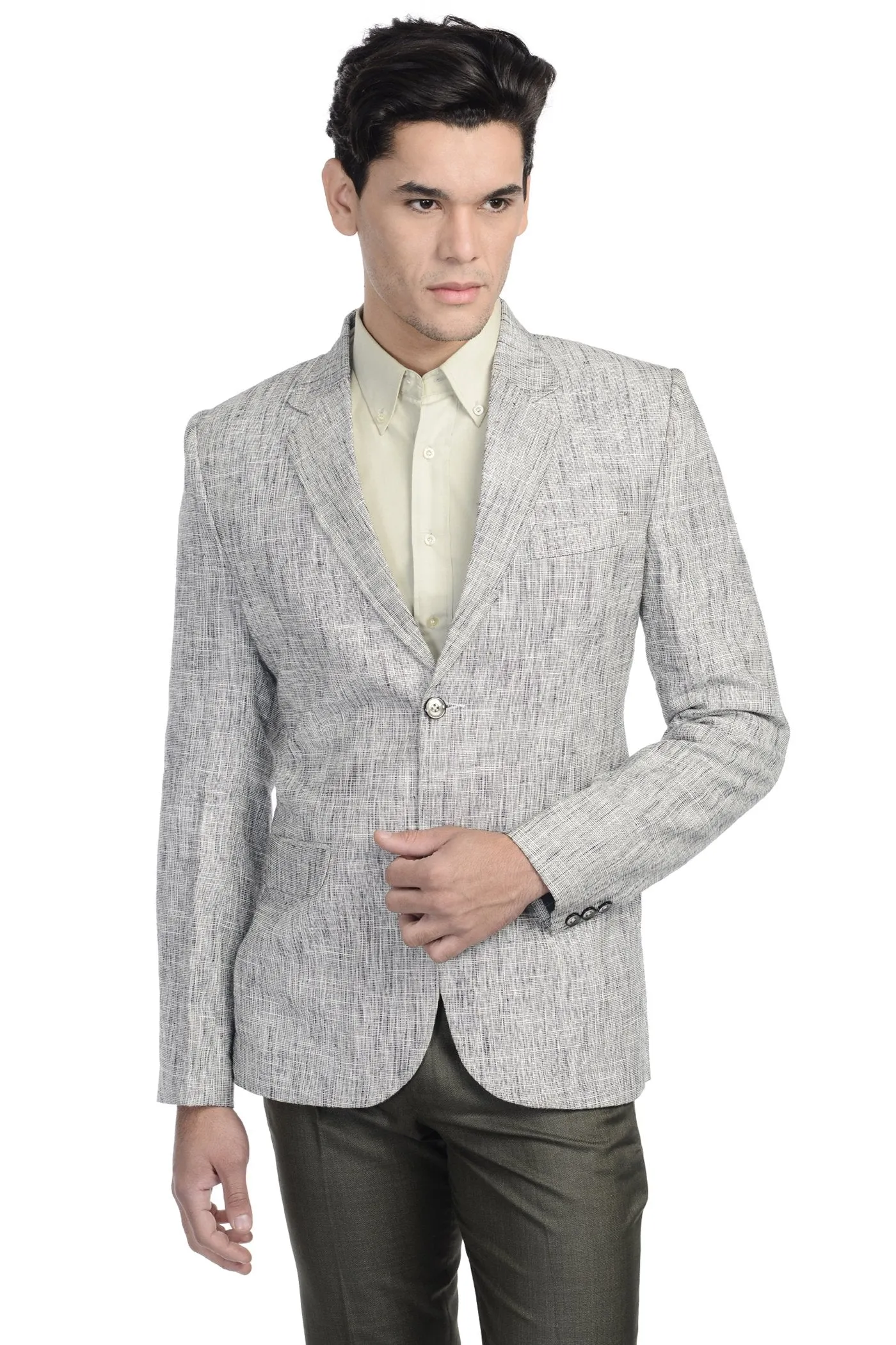 Linen Silver Blazer