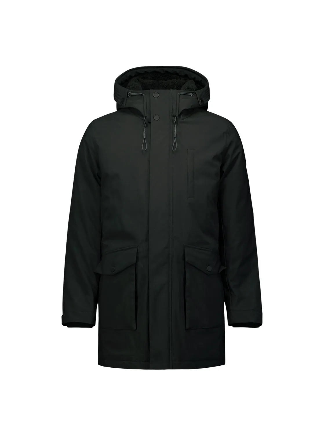 Long Coat with Hood: Perfect for Cold Days | Black