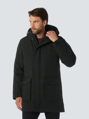 Long Coat with Hood: Perfect for Cold Days | Black