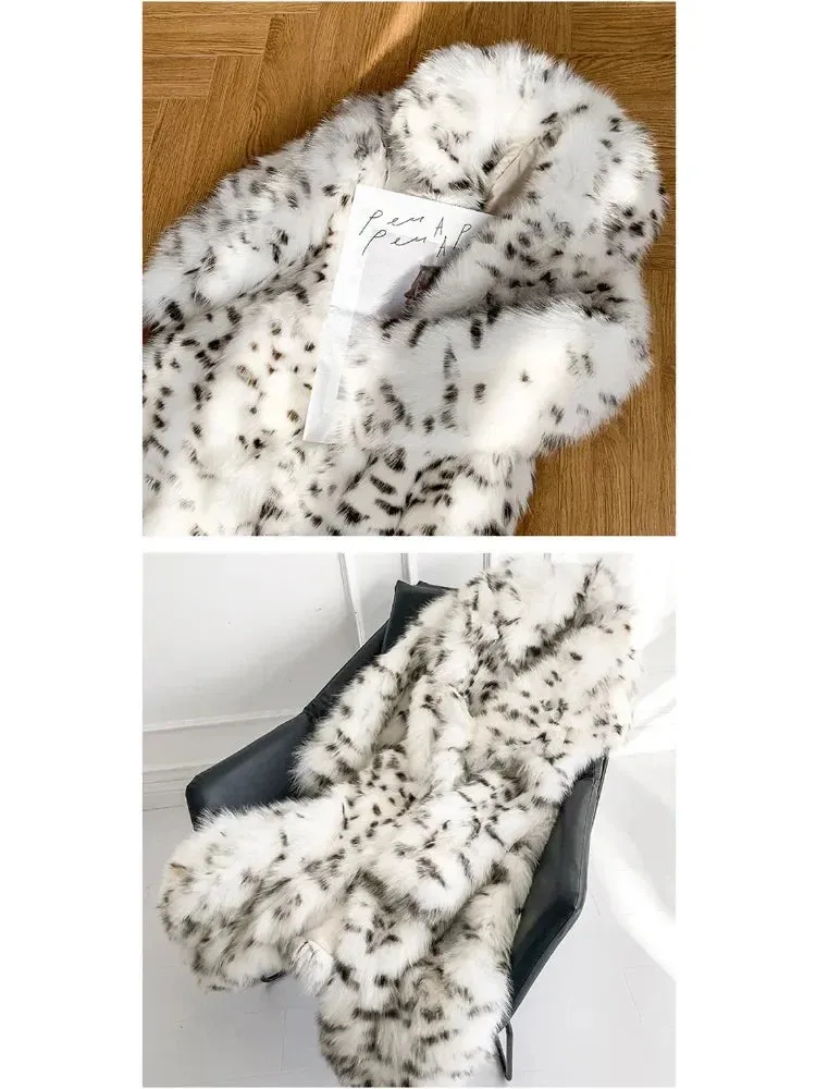 Long Fluffy Fur Coat Luxury Coat