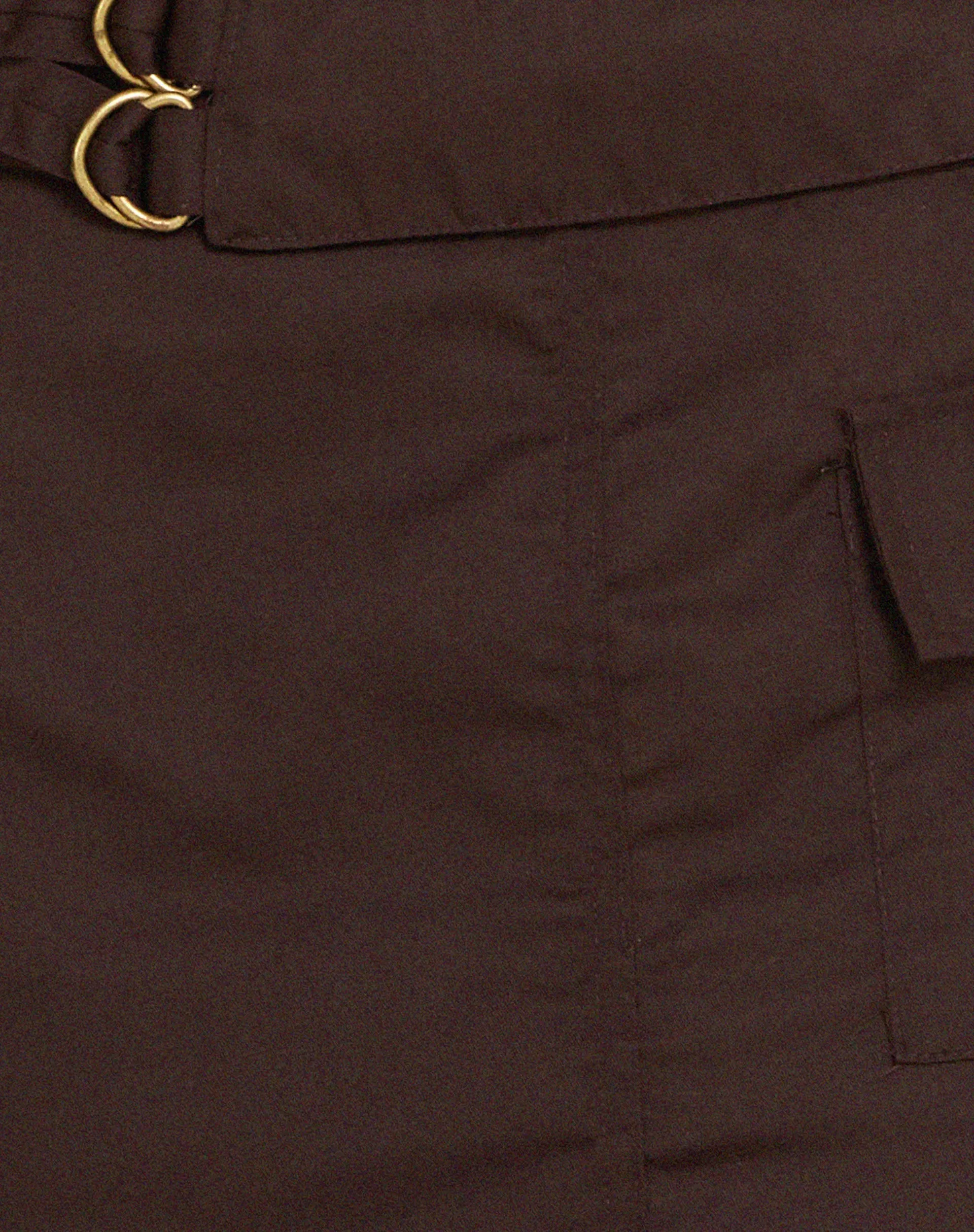 Luther Mini Cargo Skirt in Dark Brown