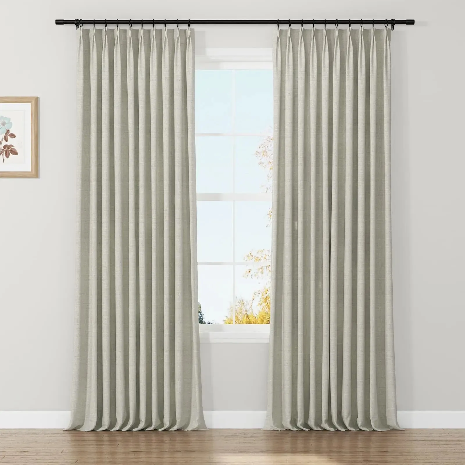 Lydia Lattice Jacquard Curtain Pleated