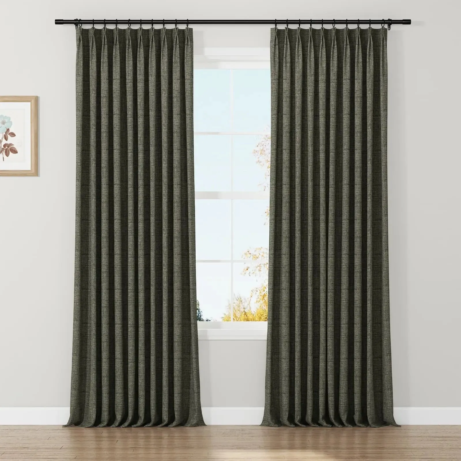 Lydia Lattice Jacquard Curtain Pleated