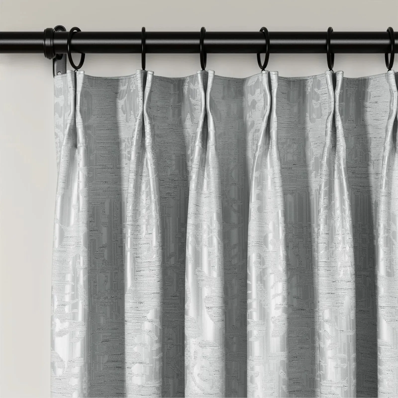 Lydia Vine Jacquard Curtain Pleated