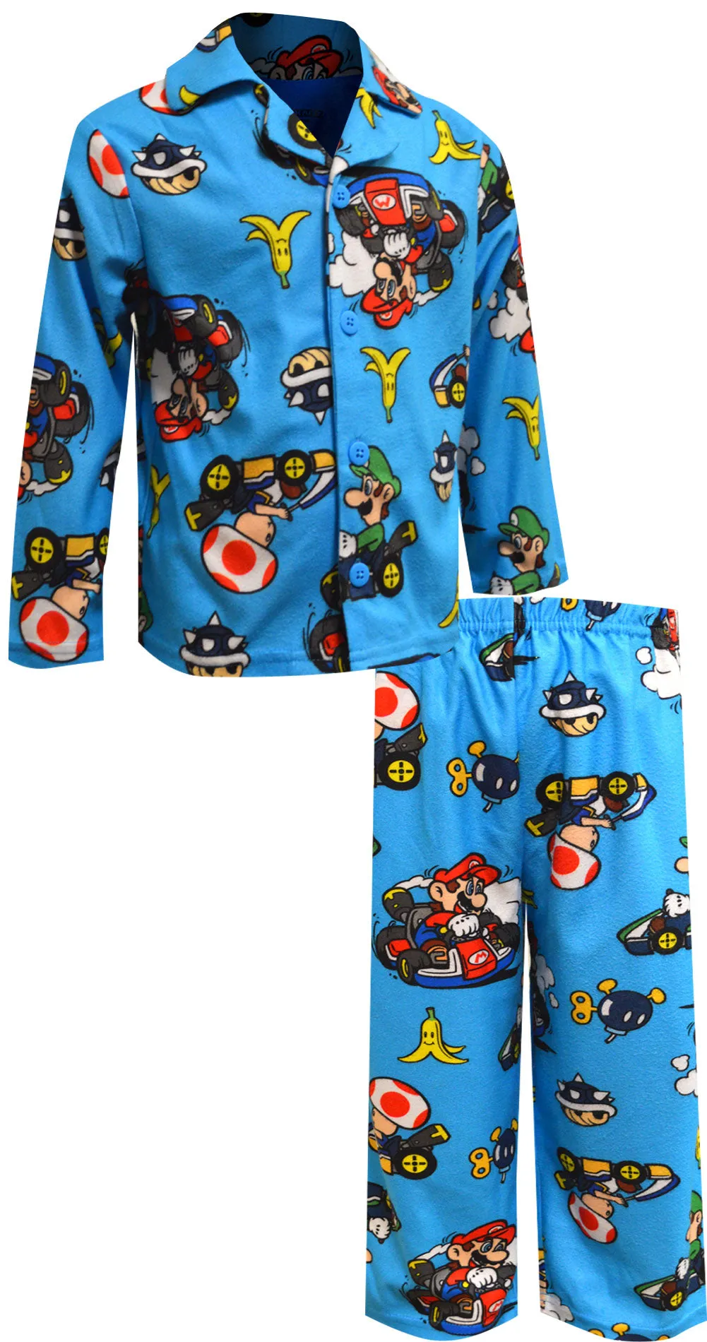 Mario Kart Beware of Hazards Flannel Pajamas