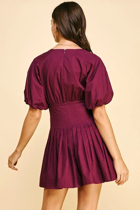 Maroon Emery Mini Dress