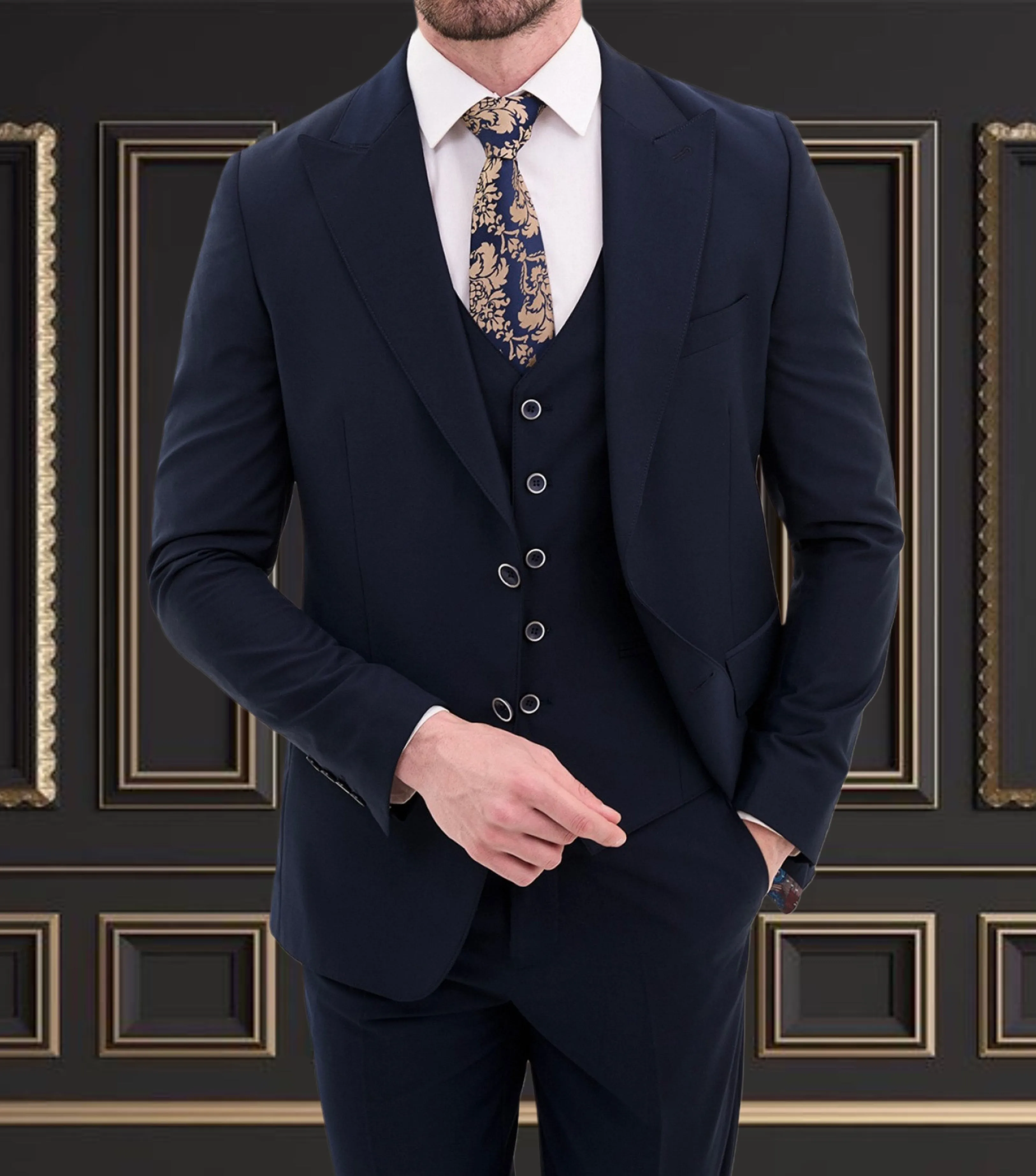 Men Navy Blue Suit | Premium Formal Wear in Hayward, CA