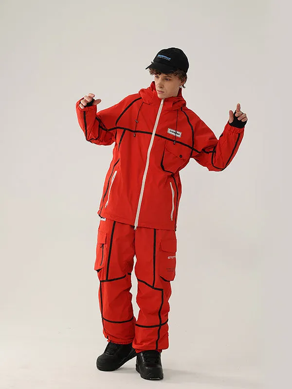 Men's Air Pose Mountain Breaker Stripe Cargo Snow Suits