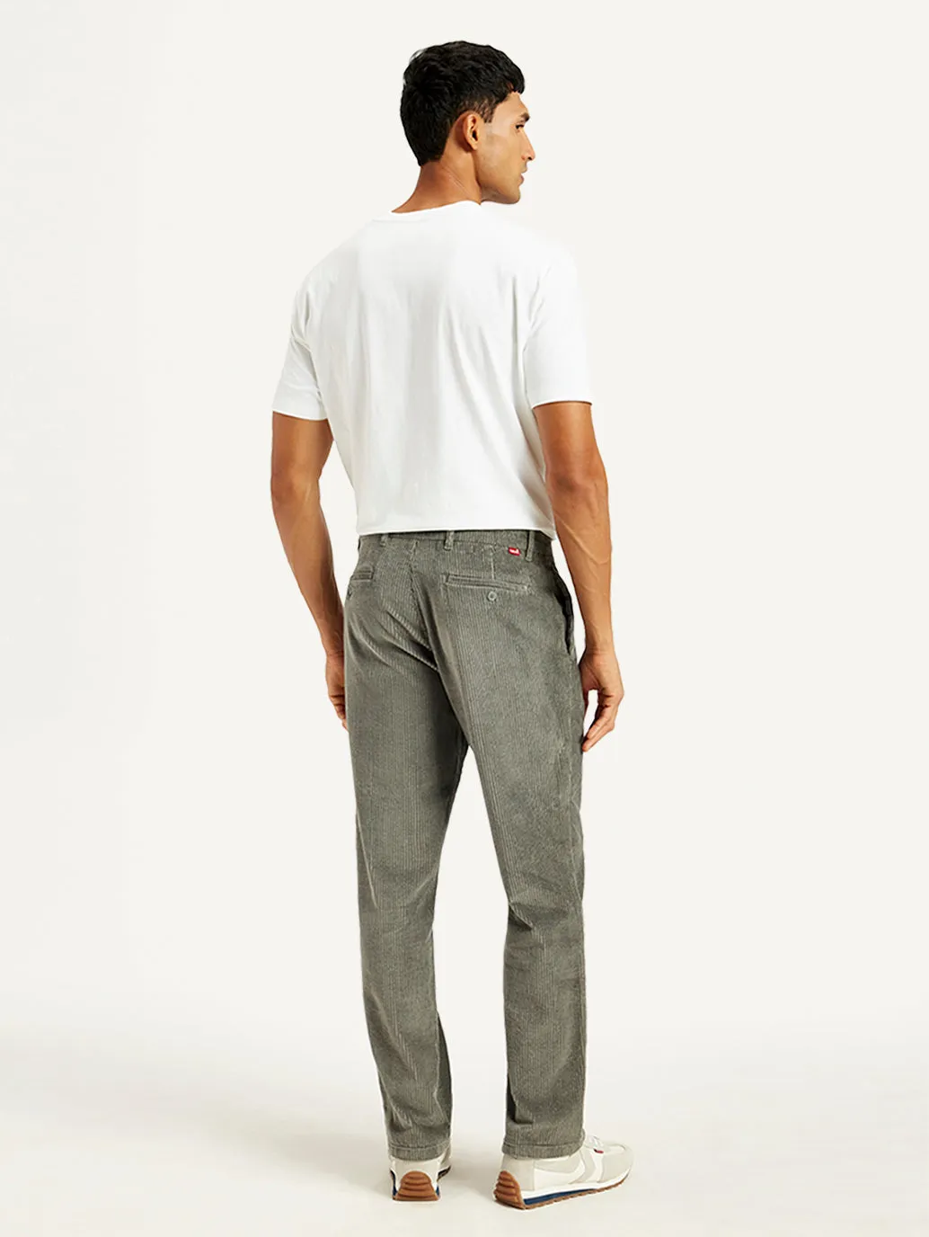 Men's Grey Straight Fit Chinos