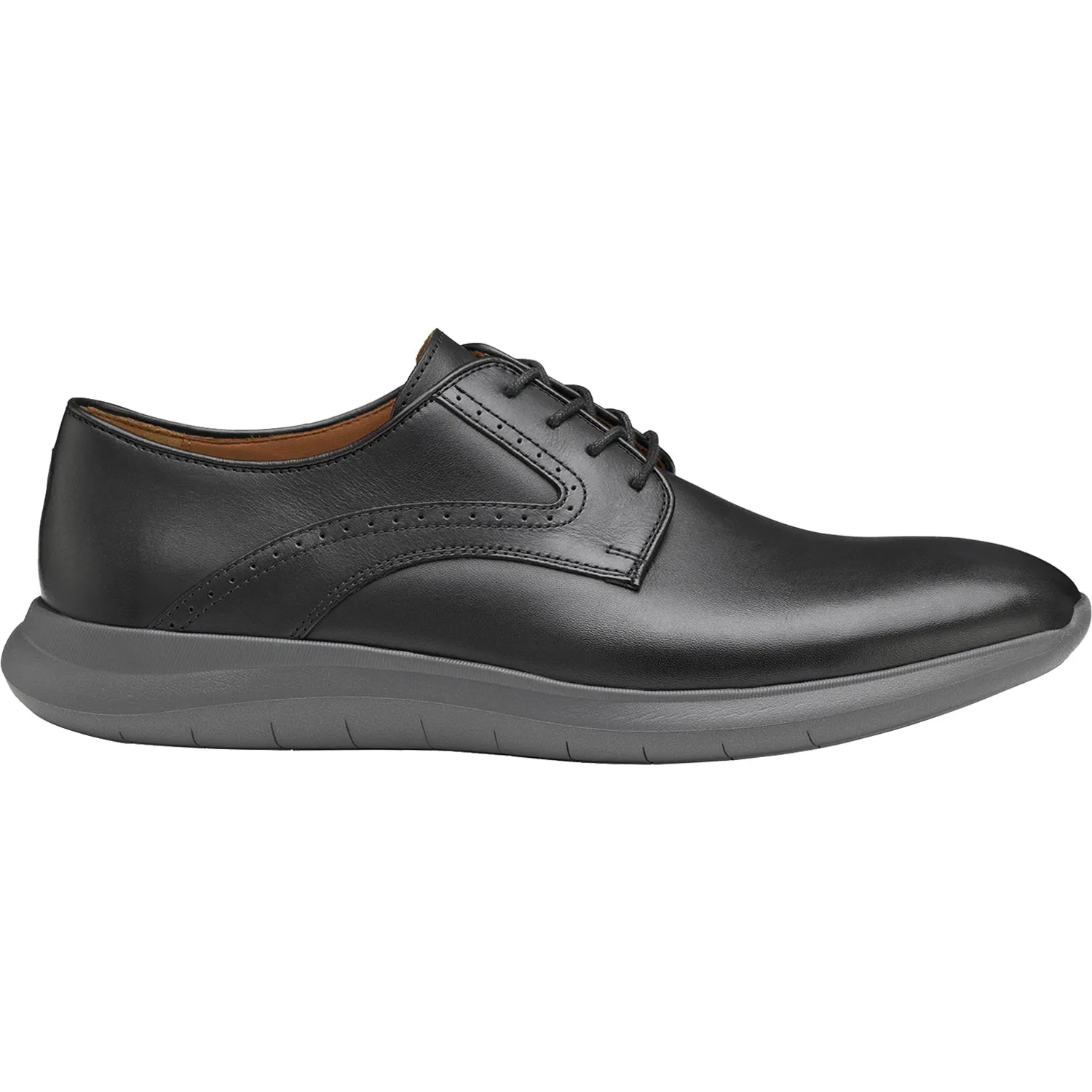 Men's Johnston & Murphy Hennings Plain Toe Black Leather