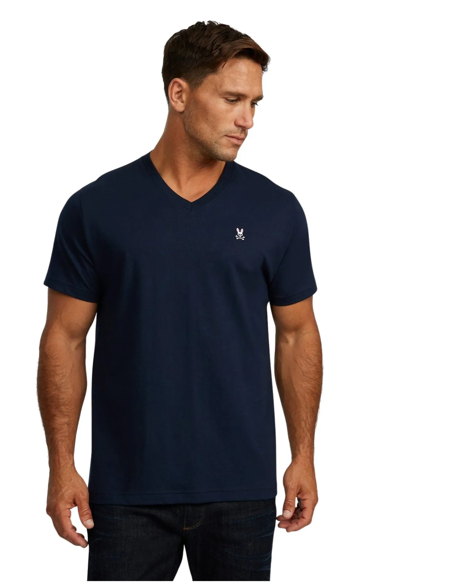 Men's V Neck Tee - Navy