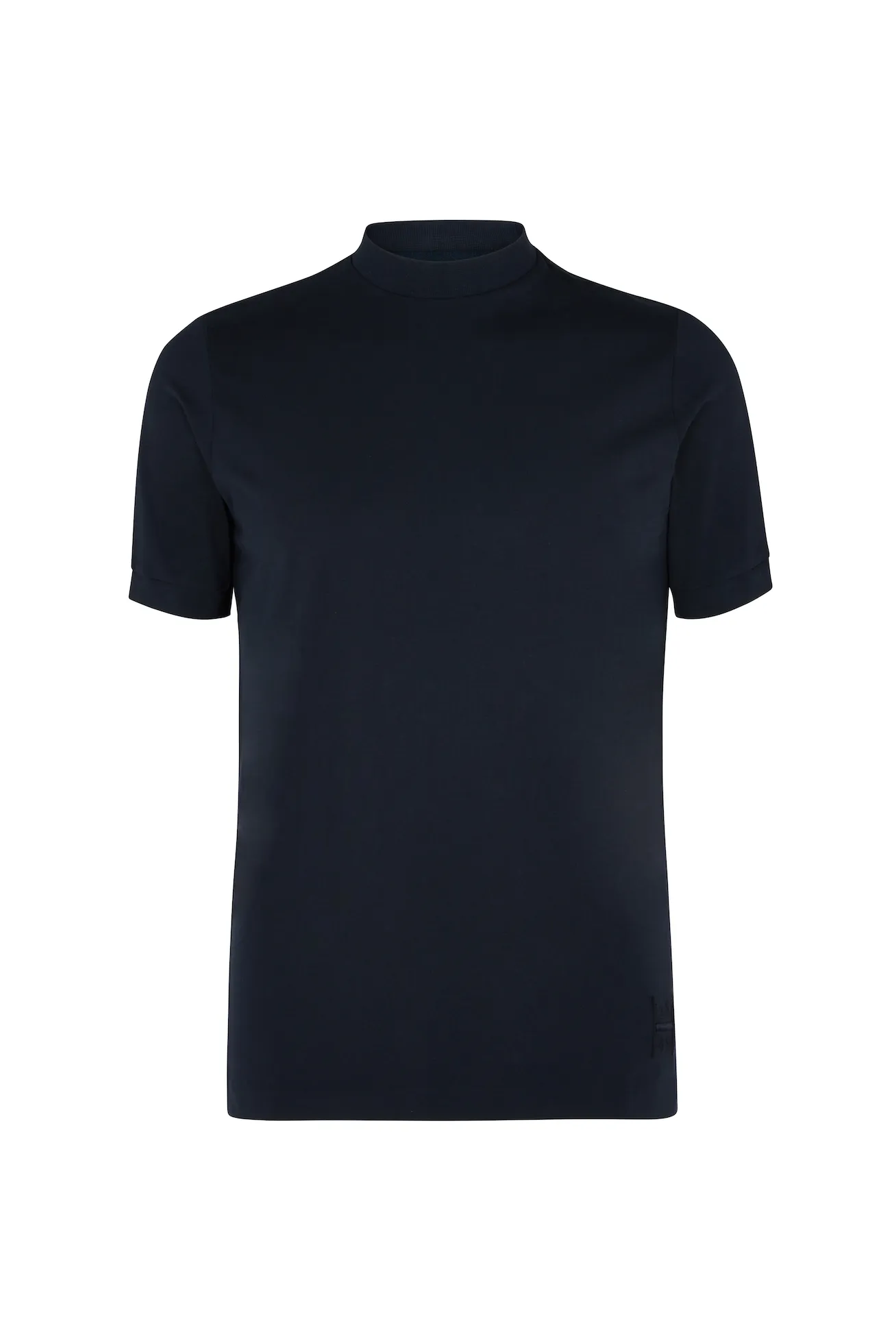 Navy Mock Neck T-Shirt