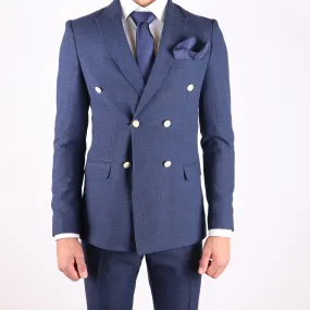 Navy/Black Avanti Milano Double Breasted Two Piece Suit