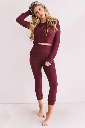 Newly Obsessed Joggers In Wine