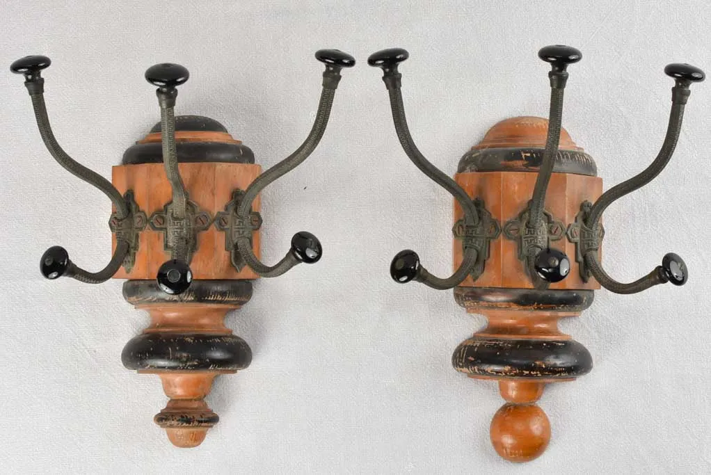 PAIR OF NAPOLEON III WALL BRACKETS - COAT RACKS