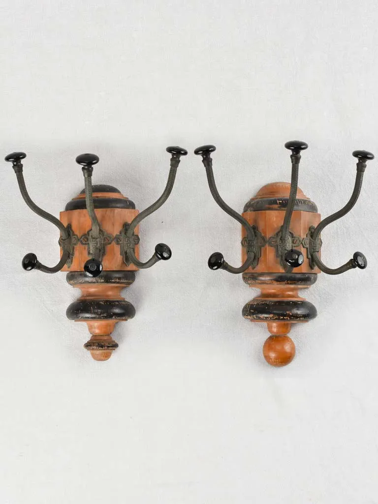 PAIR OF NAPOLEON III WALL BRACKETS - COAT RACKS