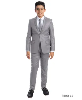 Perry Ellis Portfolio Solid 5-Piece Slim Fit Suit (Big Boys)