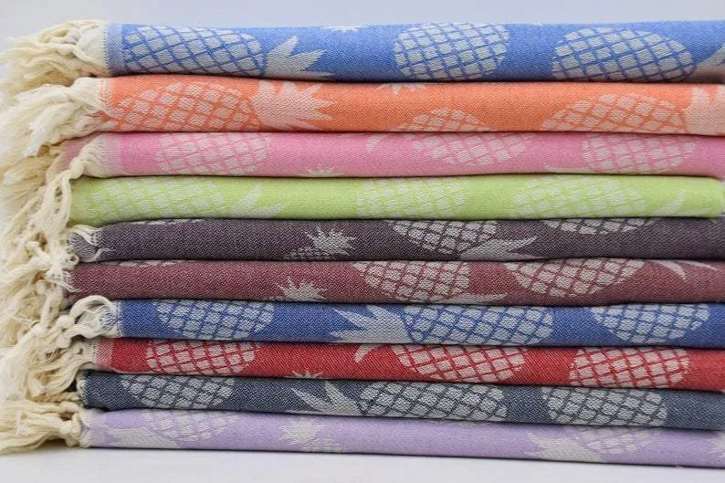 Pineapple Lilac 100% Cotton Towel