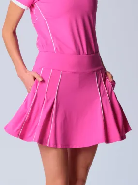 Piping Skort in Hot Pink