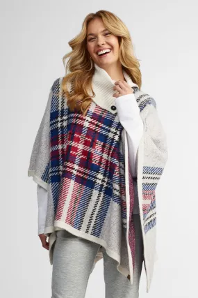 Poncho en tricot imprimé - Femme