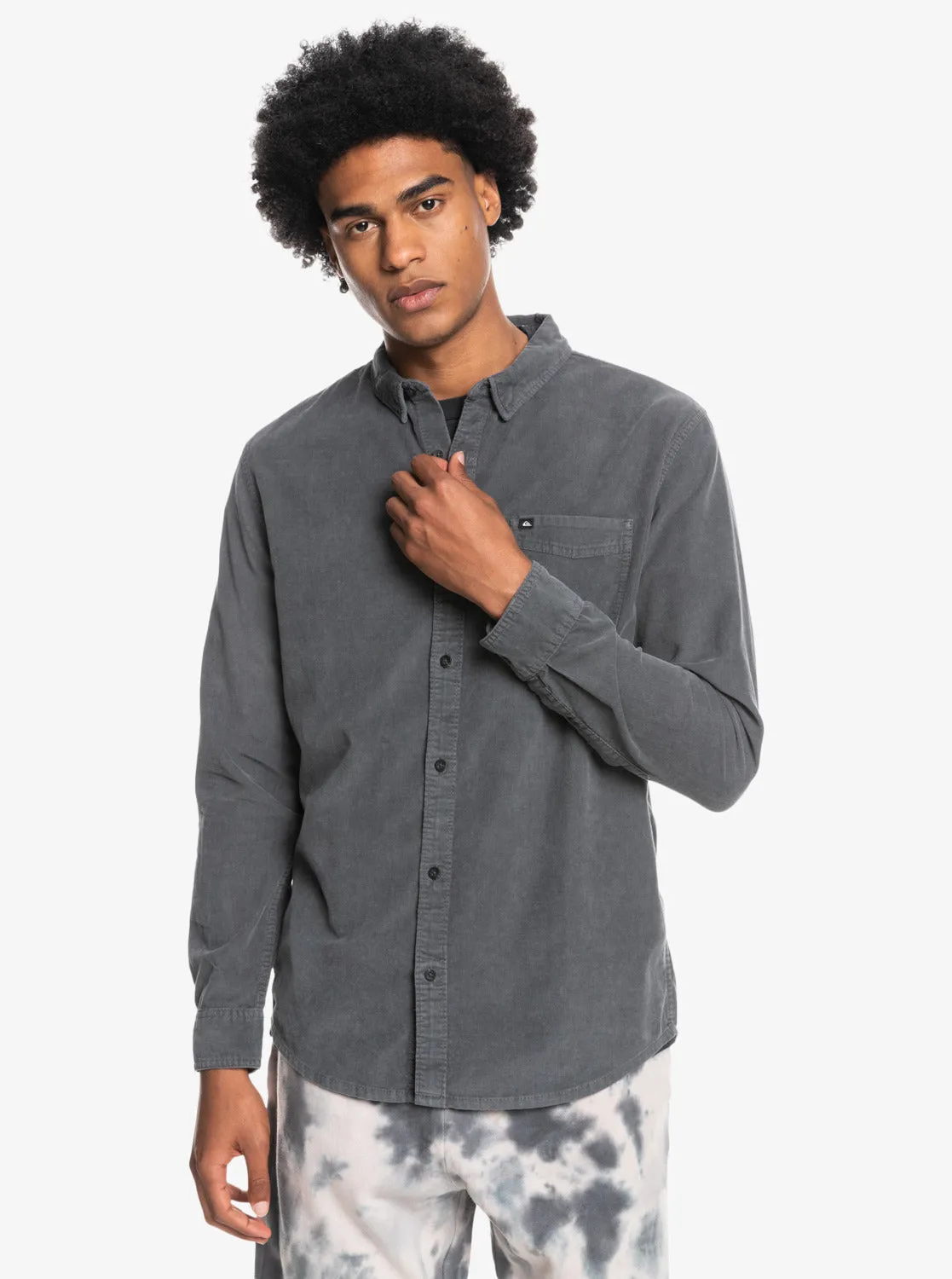 Quiksilver Smoke Trail L/S Shirt-Iron Gate